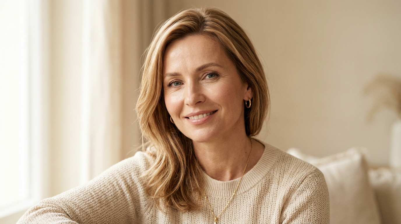 Kobieta z promienną skórą